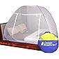 Classic Mosquito Net Foldable King Size (Double Bed) with Free Saviours - (Blue)