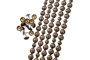 Let's decorate Bandes décoratives à clous plaquées antiques de 10 m de diamètre 16 mm pour tapisserie, canapé, punaises assorties (L : 16 mm antique)