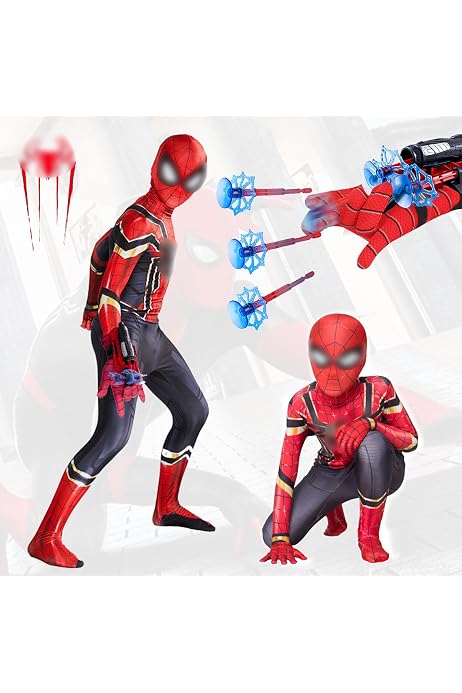 Pianocean Spider Kostüm Kinder, Anzug Bodysuit, 3D Anime