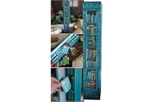 Qixfyze Mini Buch Ornament Adventskalender 2025, Advent mit 25 Büchern Als Geschenk, Miniatur Bücher Bibliothek Bücherregal Ornament, for Frauen, Heimzimmer, Büro-Dekor(Green-1PC)