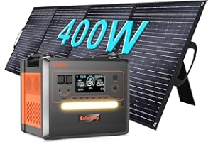 CELLPLAY SOLARPLAY Centrale Elettrica Portatile con Pannello Solare 400W, 2300wh/2500W Generatore Solare, 12 Uscite, Batteria LiFePO4, Power station per Campeggio, Emergenza, Viaggio, Q2402M