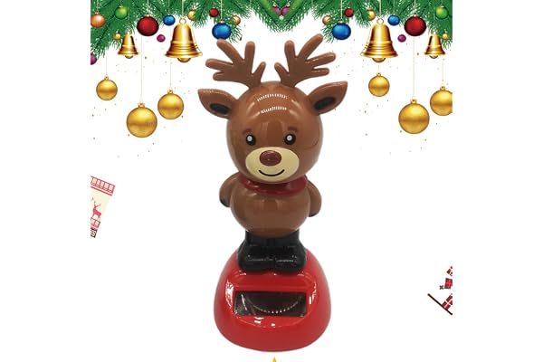 WJnflQN Figurine de Danse Solaire de Noël,Jouet de Danse Solaire de Noël | Jouet oscillant à énergie pour Voiture,Figurines de Jouet de noël de secouante de Voiture, décor pour Tableau de Bord