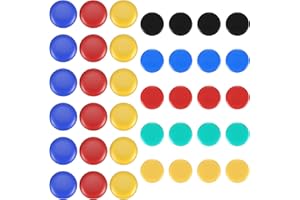 NEWOUTSET 38 Piezas Imanes de Pizarra Blanca, Imanes de Nevera, Tablones de Anuncios de Colores, Iman Redondos de Pizarras Magnetica para Oficina, Calendarios, Mapas