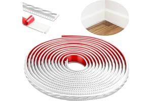 ZTVOWTO 600cm Peel and Stick Molduras Decorativas para Techo, 3D Cenefa Adhesiva Para Pared para Marcos de Espejos, Muebles, Marcos de Puertas, Techos, Decoración del Hogar(Blanco con plata)