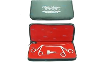 YNR 5 Piezas Set Hartmann Oído Espéculo 2 X Micro Aligátor Ent Quirúrgico Nasal