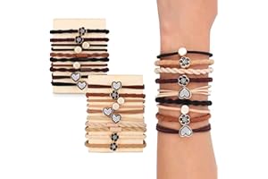 RIXERKOC 20 gomas de pelo bohemias, Gomas Elásticas Para el pelo para Niñas y Mujeres, Gomas Del Pelo Elásticas Accesorios Diarios Para Numerosos Tipos de Cabello, Trenzado,Coletas