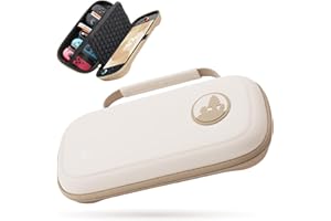 ZERIKA Custodia per Nintendo Switch 2 2025, Design Ammortizzante a Nido d'ape Migliorato, Borsa Rigida da Viaggio per Console Nintendo Switch 2 e Accessori, 10 Slot per Schede di Gioco (Beige)