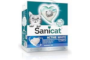 Sanicat - Arena para Gatos Aglomerante Sin perfume, Hecha de minerales naturales con control de olor garantizado, Absorbe la humedad y facilita la limpieza, 6L de capacidad