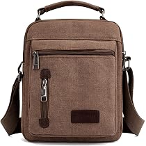 Borsa a tracolla da uomo, di grande capacità, con molteplici tasche