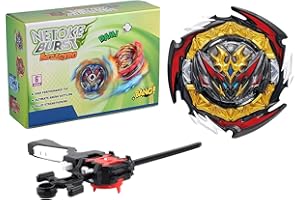 Netoke Toupie Bey Burst Turbo 4D Combinaison, Set avec Lanceur De Jeu Metal Fusion, Jouets Classiques Enfants Cadeau, Modèle: B-180