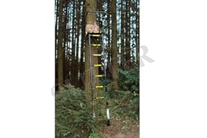 SUTTER Transportabler ALU Teleskop Hochsitz & Ansitzleiter 3,0m / Komfortabel und einfach zu transportieren/Mit Teleskopsystem