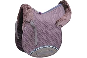 KM Elite Lambswool GP Half Lined Numnah Full Size Mocha