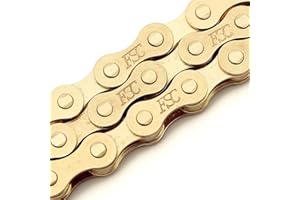 ZHIQIU FSC F410 1-Speed Bike Chains Single (1/2 x 1/8-Inch, 104L) (Ti-N Gold)