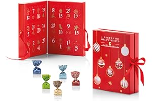 A.T.P. Calendario dell'Avvento 175g - Il Villaggio di Natale con assortimento di Tartufini di cioccolato di Antica Torroneria Piemontese - Senza Glutine
