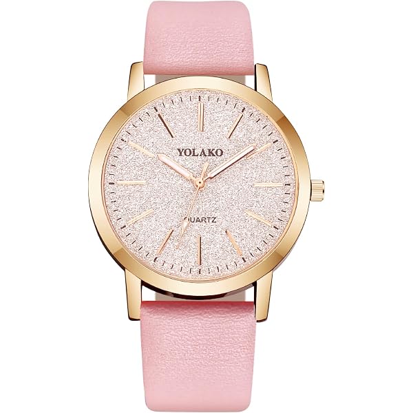 CIVO Orologio-Donna Cinturino Pelle Rosa - Orologio Donna Elegante Analogico Orologio da Polso Donna Impermeabile Quarzo Moda Design Regalo Donna