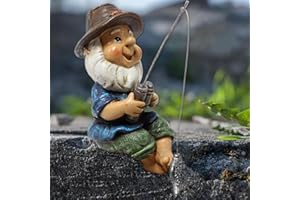 Gatphy Garden Gnome Statues, Fishing Gnomes Garden Ornaments Dwarf Statue Funny Resin Gnome Figurine Dwarf Sculpture Outdoor Decorations Statue for Indoor Outdoor Patio Decor (Fishing Gnomes)