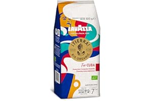 Lavazza, iTierra! For Cuba, Organic Coffee Beans, Ideal for Espresso Coffee Machines, with Aromatic Notes of Chocolate and Dried Fruits, Arabica and Robusta, Intensity 7/10, Medium Roasting, 500 g