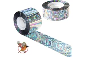 Pizsieat 2 Pcs Cinta Repelente de Aves, 100M X 4.8CM Ahuyentador Palomas Cinta Reflectante,Doble Cara para Ahuyenta Palomas,Disuasiva para Pájaros Repelente Pajaros para Balcones,Jardin,Terraza,Granja