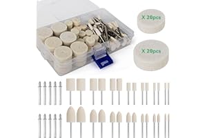 CUTYERBEE Polishing Buffing Wheel for Dremel Polishing Kit 88PCS Wool Felt Polishing Buffing Wheel with 1/8" Shank for Metal Glass Polishing Kit