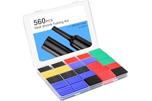 Balala Heat Shrink Tube 560P, Marine Shrink Tubing Insulation, Electric Insulation Heat Shrink Wrap Cable Sleeve Wear-Resistant, Shrink Tube Set Sealing, 5 colors 11 sizes