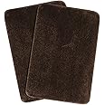 Saral Home Microfiber Solid Rectangle Anti-Skid Bath Mats | Soft & Super Absorbent Mats for Shower | Washable, Non-Slip & Quick-Drying Mats for Kitchen Bathroom|Set of 2 (Brown, 40X60 cm)