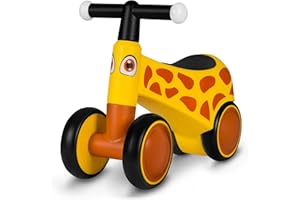 LIONELO Sammy Correpasillos Infantil de 1 a 3 años, Correpasillos de 4 Ruedas hasta 25 kg, Asas Antideslizantes con Luz, 3 Diseños de Asiento Ergonómico, para Niños y Niñas (Yellow)