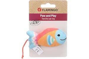 Flamingo Jouet pour Chat Nitz Poisson Orange en Tissu avec Catnip 8,8cm