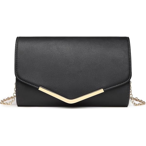 Sac De Soirée Pour Femme BAIGIO En Cuir PU - Clutch Avec Chaînes Détachables - 23x13 Cm - Pour Mariage, Fête
