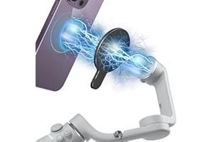 imluckies Anneau Support Magnétique pour Téléphone Portable Compatible avec DJI Osmo Mobile 7P 7 / Om 6 / Om 5 / Om 4 SE/Om 4, Stabilisateur de Cardan Support pour Magsafe Accessoires, Noir