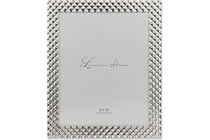 Lawrence Frames Srebrna metalowa ramka na zdjęcia 8 x 10 - wzór w romby