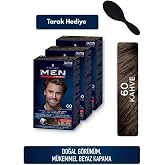 Schwarzkopf Men Perfect 60 Kahve Erkek Sa&ccedil; Boyası 3&rsquo;L&uuml; Set + Tarak Hediyeli