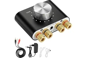 QWORK® Mini Bluetooth-förstärkare, digital förstärkare HiFi Stereo Förstärkare 50 W × 2, Bluetooth-förstärkare för högtalare