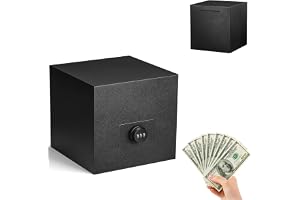 Azonee Piggy Bank for Adults Kids, Password Stainless Steel Reusable Piggy Bank, Metal Money Saving Box with Combination Lock for Cash Saving, 5.9 inch Unbreakable Money Saving Box for Cash Saving