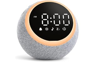 Dreamegg White Noise Machine - Sound Machine for Adults & Light Sleepers, Alarm Clock & Night Light, 25 Soothing Sounds, 7 Wake-Up Tones, Dimmable Display, White Pink Brown Noise for Sleep Relaxation