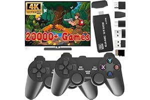PZNETUE Upgraded Retro Games Console, Retro Game Stick Built-in 20,000+ Classic Games with Wireless Controller, Plug & Play for TV HDMI, Retro Game Console for Family and Adult (T1)