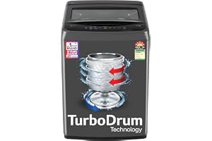 LG 8 Kg 5 Star Smart Inverter Technology Fully Automatic Top Load Washing Machine (T80VBMB4Z, Turbodrum, Auto Prewash, Stainless Steel drum, LED Display, Smart Diagnosis, Middle Black)