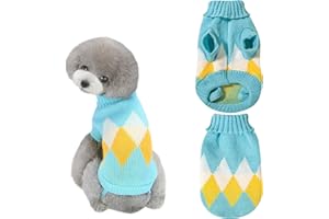 UNMOT Blue Knit Dog Jumper,Extra Large Dog Jumper- Cozy Turtleneck Sweater for Extra Large Dogs - Winter Pet Clothing,Ideal for Winter and Autumn| Blue, Size XXL