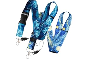 BZKSER Cordón para el Cuello - 2 pcs Cuerda Neck, Correa Movil, Lanyard, Llavero Poliéster, para Llaves, USB, Cámara, Teléfono, Tarjetas de Ldentificación,Hermoso Estilo,Apto para Todos