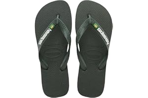Havaianas - Brasil Logo, Chanclas Icónicas, Cómodas y Duraderas, Tiras con Bandera de Brasil y Suela Antideslizante con Franjas de Colores, Adultos Unisex