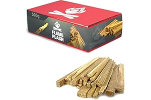 SWISSINNO Naturalne podpałki Flame Flash | Ekologiczne rozpałki do kominków, grilli i ognisk | 500 g