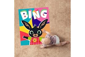 KINA B_TA0015 Tappeto Adesivo Calpestabile Lavabile Bing Cartoon Flop Pando Sula Decorazione Cameretta Bambino Adesivi Murali