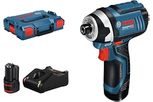 Bosch Professional GDR 12V-105 - Atornillador de impacto a batería (2 baterías x 2.0 Ah, 12V, 105 Nm, en L-BOXX)