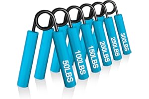 CRAZYROPE Hand Grip, ensemble de 4 ou 6 22,5-135kg, métal Hand Grip Musculation, Musculation Avant Bras Musculation Main pour Entraînement Musculaire et Renforcement de la Préhension