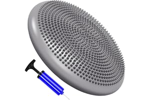 ONEX Yoga Balance Board Wobble Cushion Stability Disc with Air Pump Inflatable Anti-Slip Balance Trainer Wobble Pad for Core Strength, Abdominal Training, Physiotherapy, Gym & Yoga Exercise