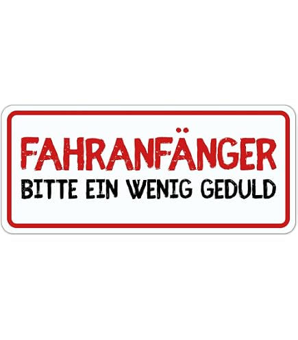 Kiwistar Magnetschild "Fahranfänger. Bitte Abstand Halten!" | 45x12 Cm | Magnetisch, Wiederverwendbar & In 21 Farben