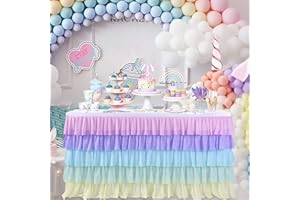 Forever Young UK Table Cloth Unicorn Pastel Back Drop Party Decoration Table Skirt - L185cm X H78cm