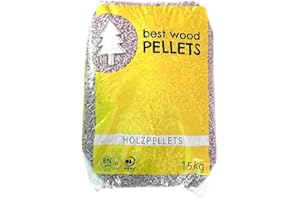 HOLYHOME Pellet 100% Abete ecologico per stufa - 1 confezione da 15kg combustibile sostenibile e ad alte prestazioni per riscaldamento domestico | Certificato EnPlus-A1 (15 kg)