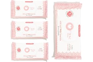 MUSC INTIME La Marque Officielle - Lot de 3+1 offert - Lingettes Intimes - Sweet Litchi - La Délicieuse - Douceur& Fraicheur - 98% Ingrédients Naturels - 4 x 30 unités