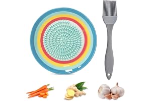 Keramisk gräs för ingefära och vitlök, regnbågsmönster vitlök tallrik