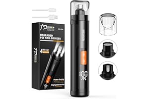 IREDOON Lima per Unghie Cane, tagliaunghie elettrico ricaricabile professionale a 3 velocità per animali domestici con 4 luci LED, silenziatore (40 dB), con cappuccio antipolvere (nero)